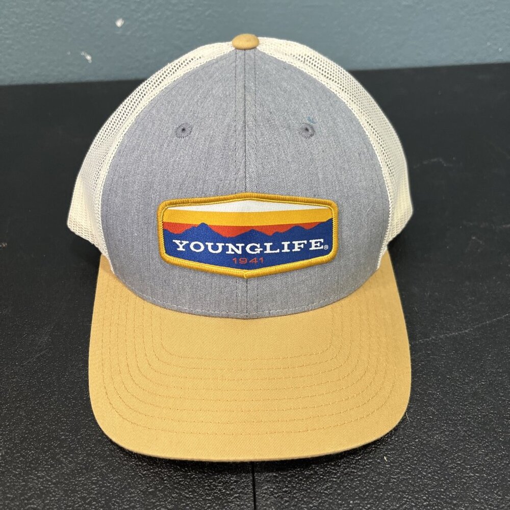 Richardson 115 Trucker Hat Snapback Patch‎ Retro Mountains Camping Sunset M/L